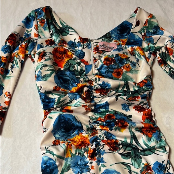 Bettie page floral midi wiggle - Picture 6 of 10